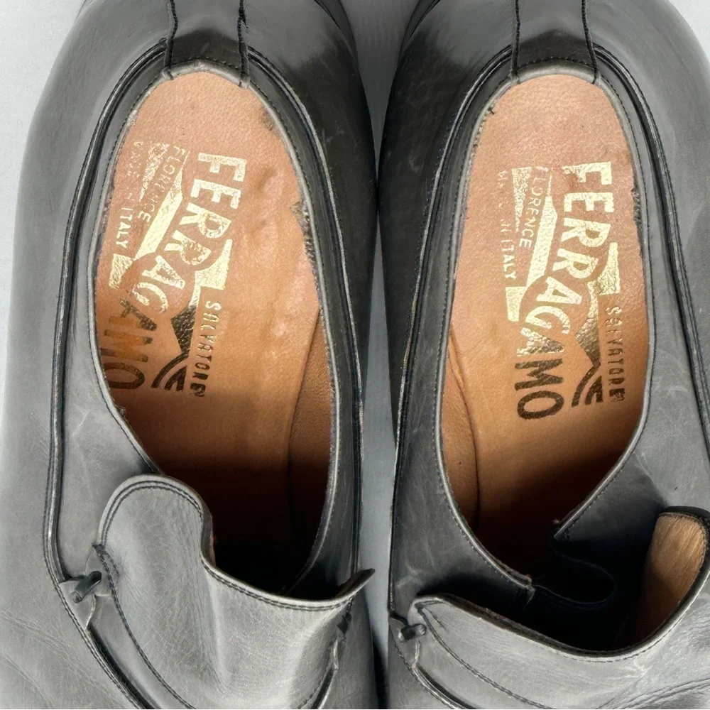 Salvatore Ferragamo Mens Gray Shoes‎ Loafers size 7